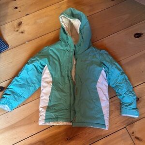 Adult small teal Columbia coat